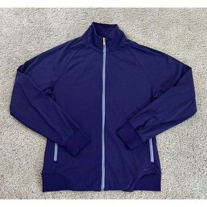 Nike Golf Dri-fit Women’s Small Full Zip Sweater Purple Pockets Long Sleeves